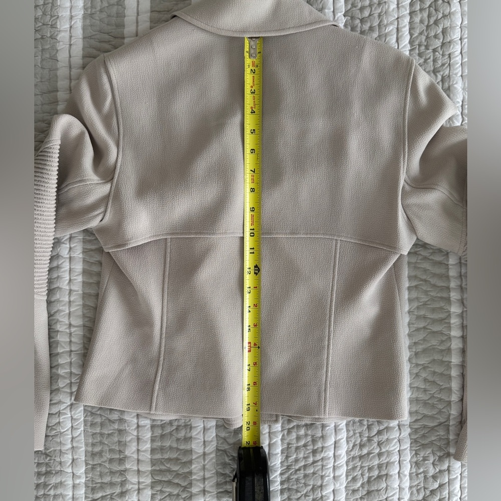 Aritzia Wilfred Soft Gray Moto Style Jacket, Size 10 - Picture 4 of 6